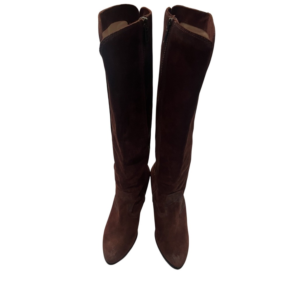 Frye Women's Brown Suede Western Equestrian Boots Size 8.5 MPN 3473889-BRN - Picture 4 of 9
